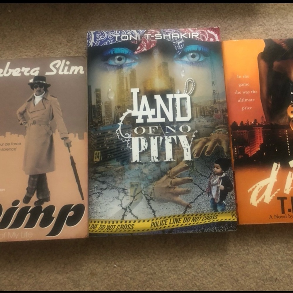 Urban fiction bundle -pimp by iceberg Slim, land of no pity, dice by t.n. Baker